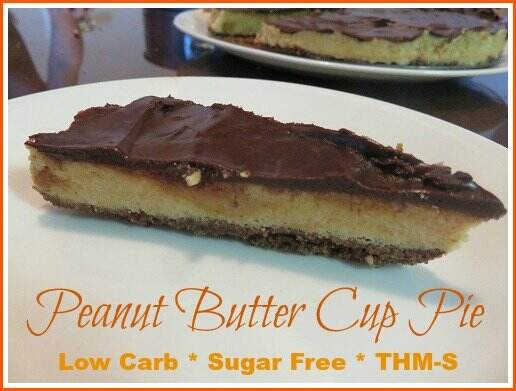 Low Carb Sugar Free Peaut Butter Cup Pie