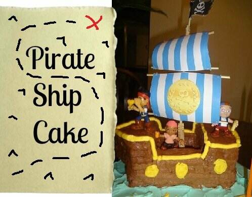 Jake and the Neverland Pirate Ship Cake