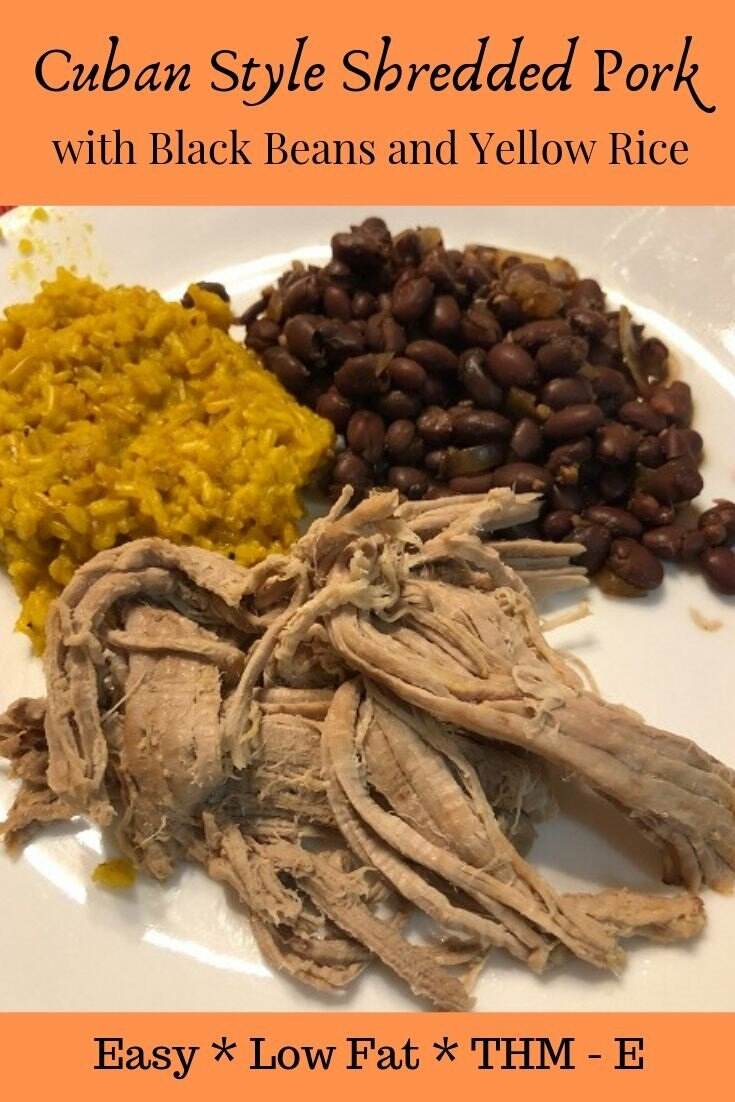 Cuban Style Shredded Pork with Black Beans and Yellow Rice | An ...