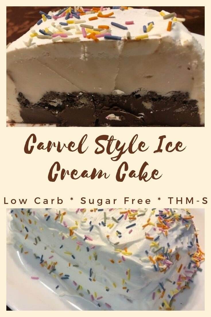 Carvel Style Sugar Free Ice Cream Cake