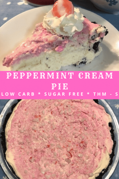 sugar free peppermint cream pie