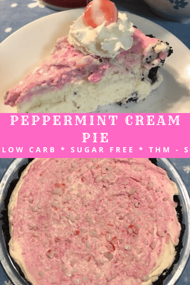 Sugar Free Peppermint Cream Pie | An Ordinary Housewife