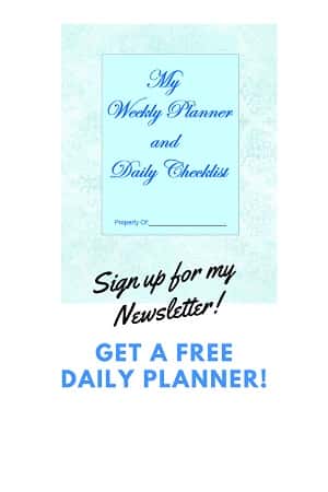 sign up for my newsletter and get a free daily planner